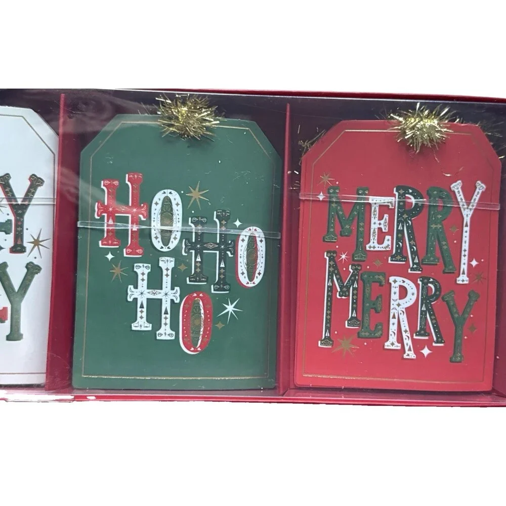 Lady Jayne Die Cut Christmas Gift Tags 4 Designs 16 CT 3.25x4